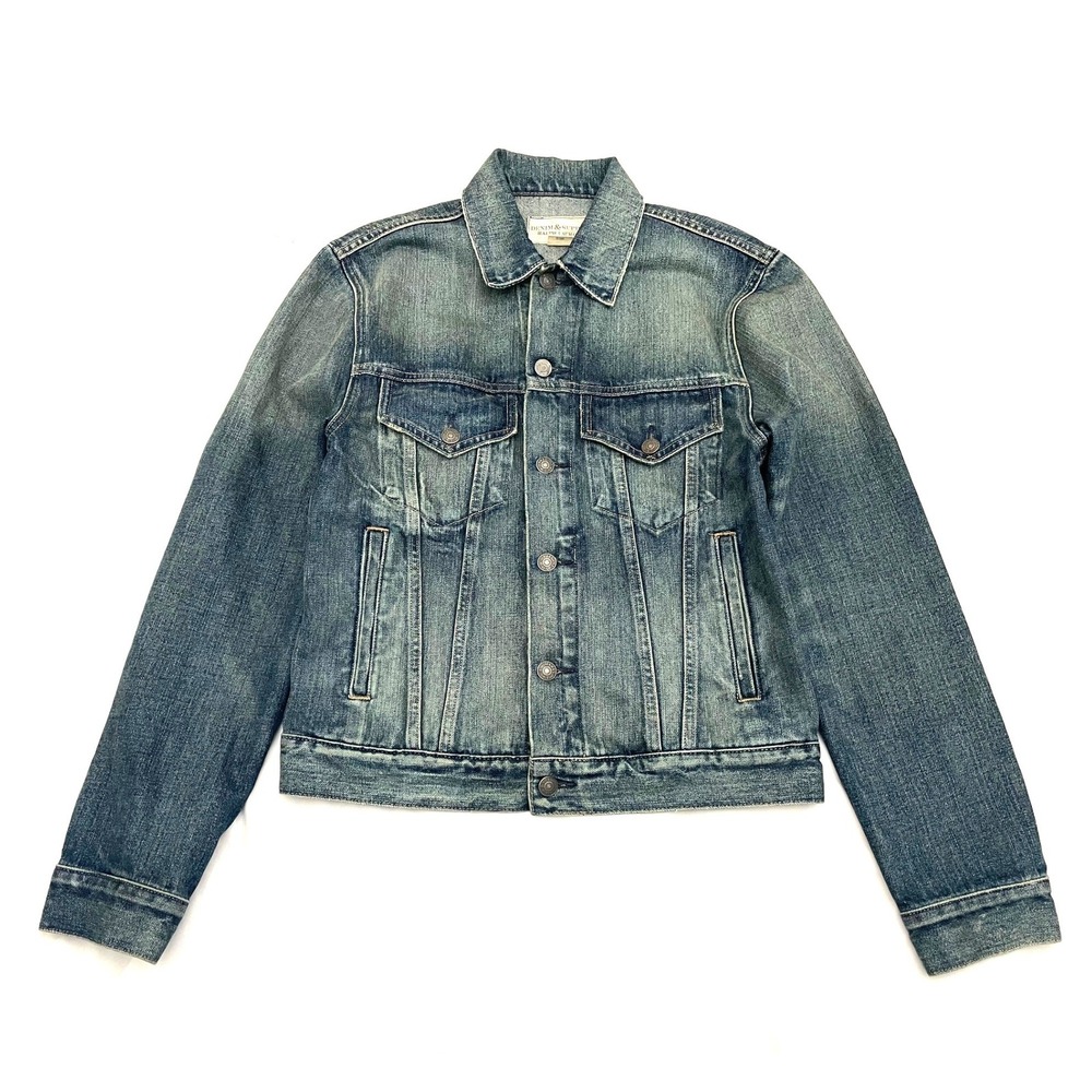 Ralph Lauren Denim & Supply Trucker Jacket Mens Small Blue Distressed Wash